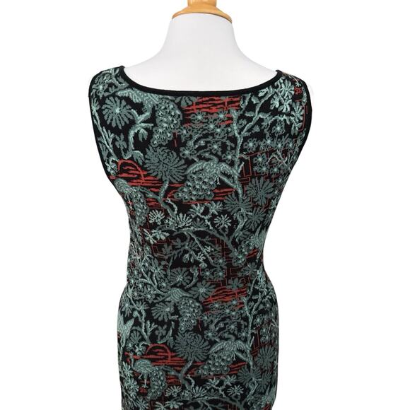 Peruvian Connection Pima Cotton Sleeveless Knit Jacquard Midi Dress Size XS - Picture 6 of 14